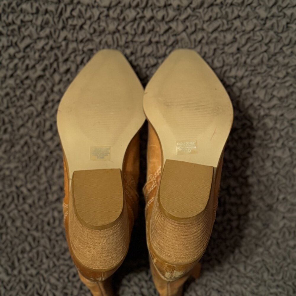 Penny Loves Kenny “Studly Do Right” Ankle Cowboy Boots - Light Brown Leather 8.5 - Picture 6 of 8